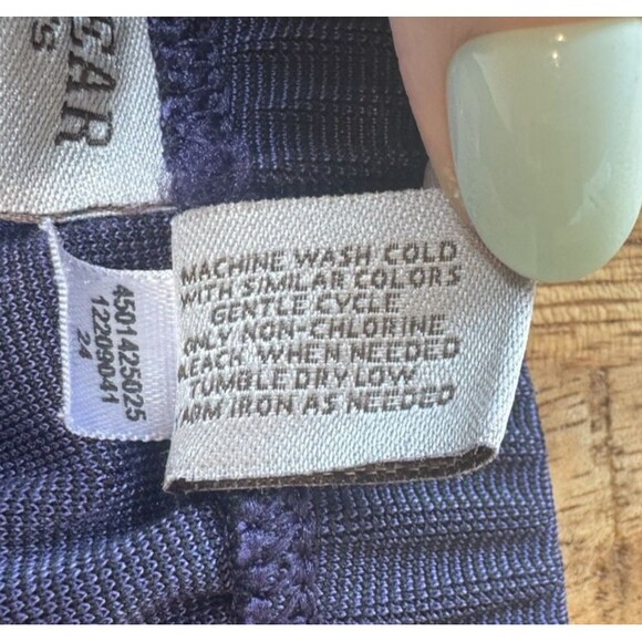 Chico's 1 Easywear Women's Navy Blue Straight Leg Pull On Stretchy Pants Medium - Picture 6 of 9